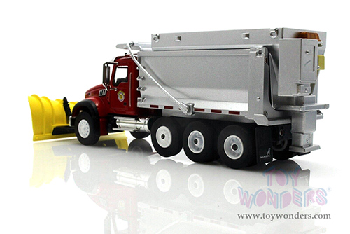 Greenlight - Mack Granite Dump Truck with Snow Plow & Salt Spreader - Arlington Heights, Illinois Public Works (2019, 1/64 scale diecast model car, Red/Silver) 30336/48